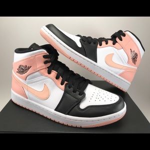 Air Jordan 1 Mid Crimson Tint Shoes NIB